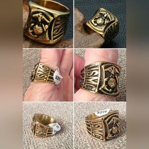 Steel Marine Corps USMC Ring Size 7 To 14 Available